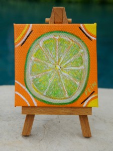 Lime Slice with Natural Easel