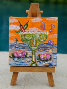 Margarita with Natural Easel